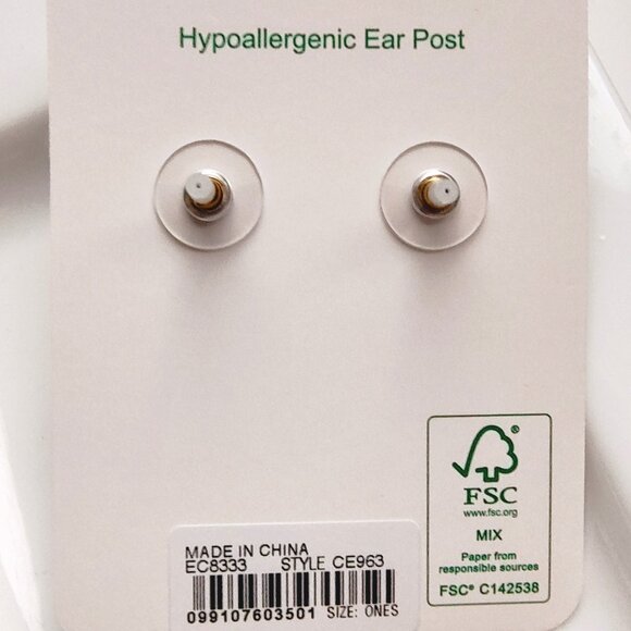 NWT J.CREW Faceted gemstone drop earrings Crystal - Picture 5 of 6